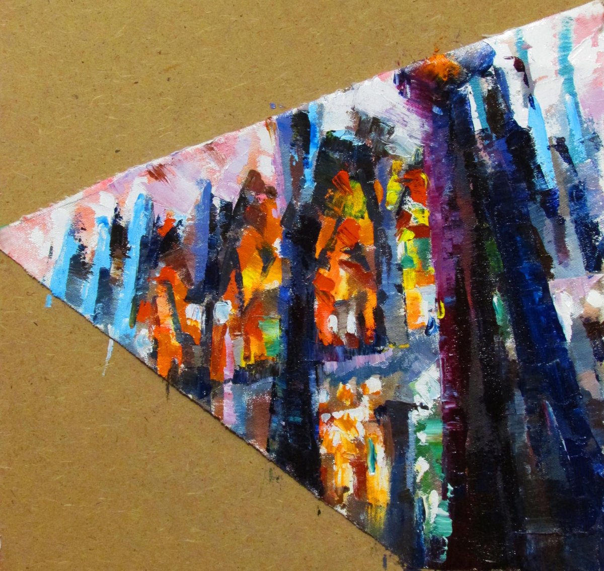 Impressionistic Cityscapes Oil Painting By Kateryna Bortsova, 16 X 15", La Sagrada Familia, Original Artwork