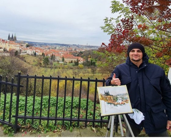 Prague Castle and Red Roof Tiles