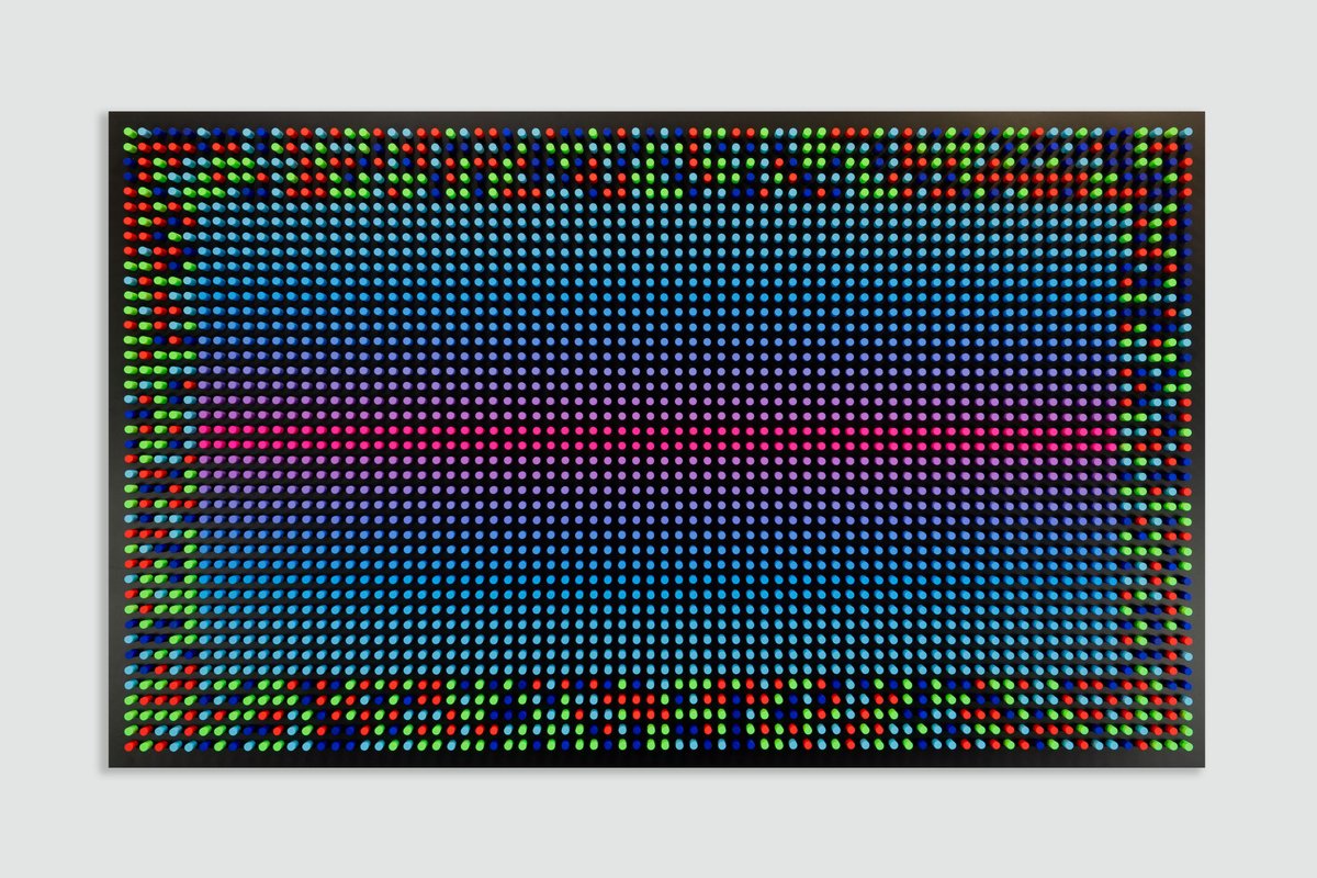 Geometric Abstract Wood Sculpture By Nazar Symotiuk, 59 X 35", Starry Sky, Original Artwork