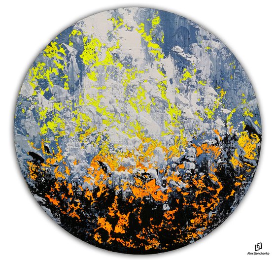Circular abstract painting / Abstract 1168