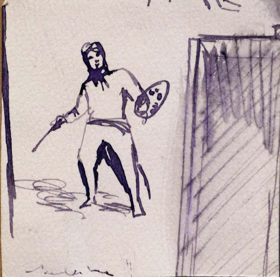 Artist Painter, 8x8 cm ESA