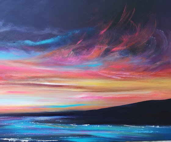 Twilight Blush - seascape, emotional, panoramic