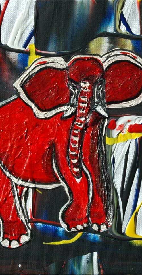Abstract Elephant in motion by CB.