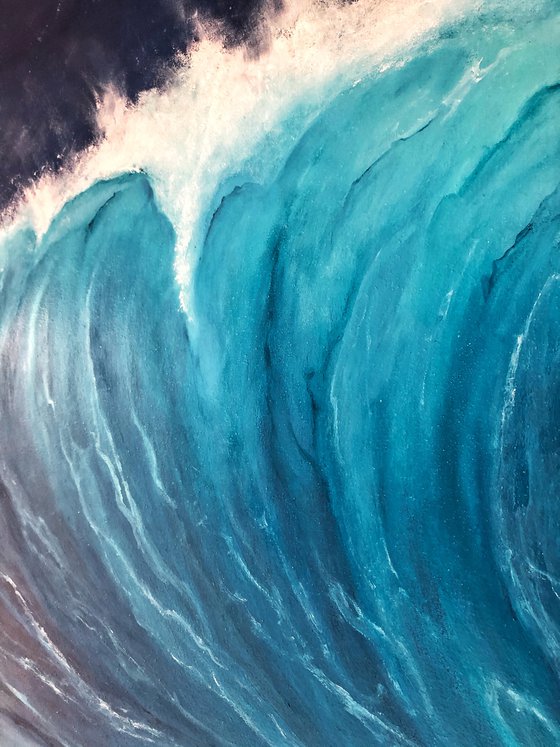 Realistic wave, 100x80 cm