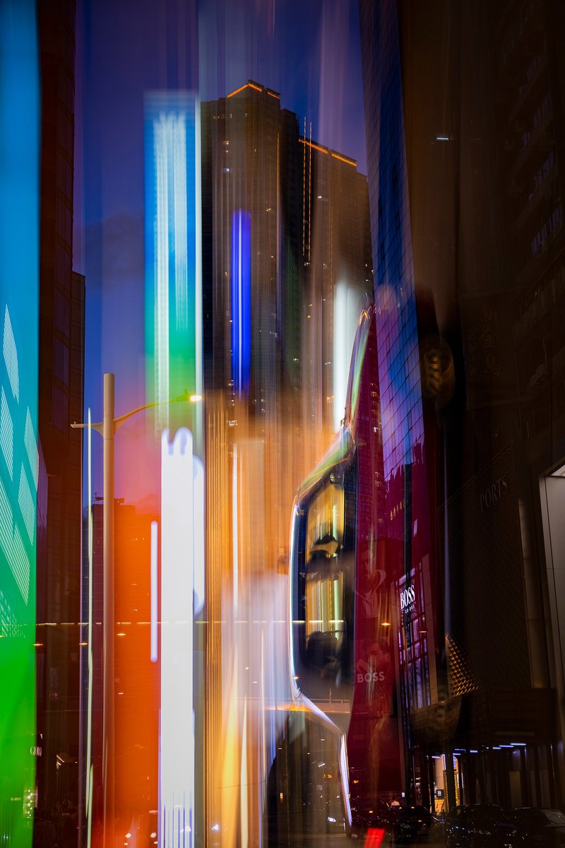 Urban And Pop Abstract Photograph By Sergio Capuzzimati, 16 X 24", From Kowloon To The Moon, Original Artwork