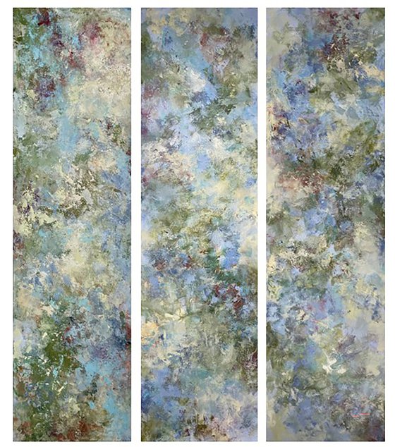 Whisperes of green triptych
