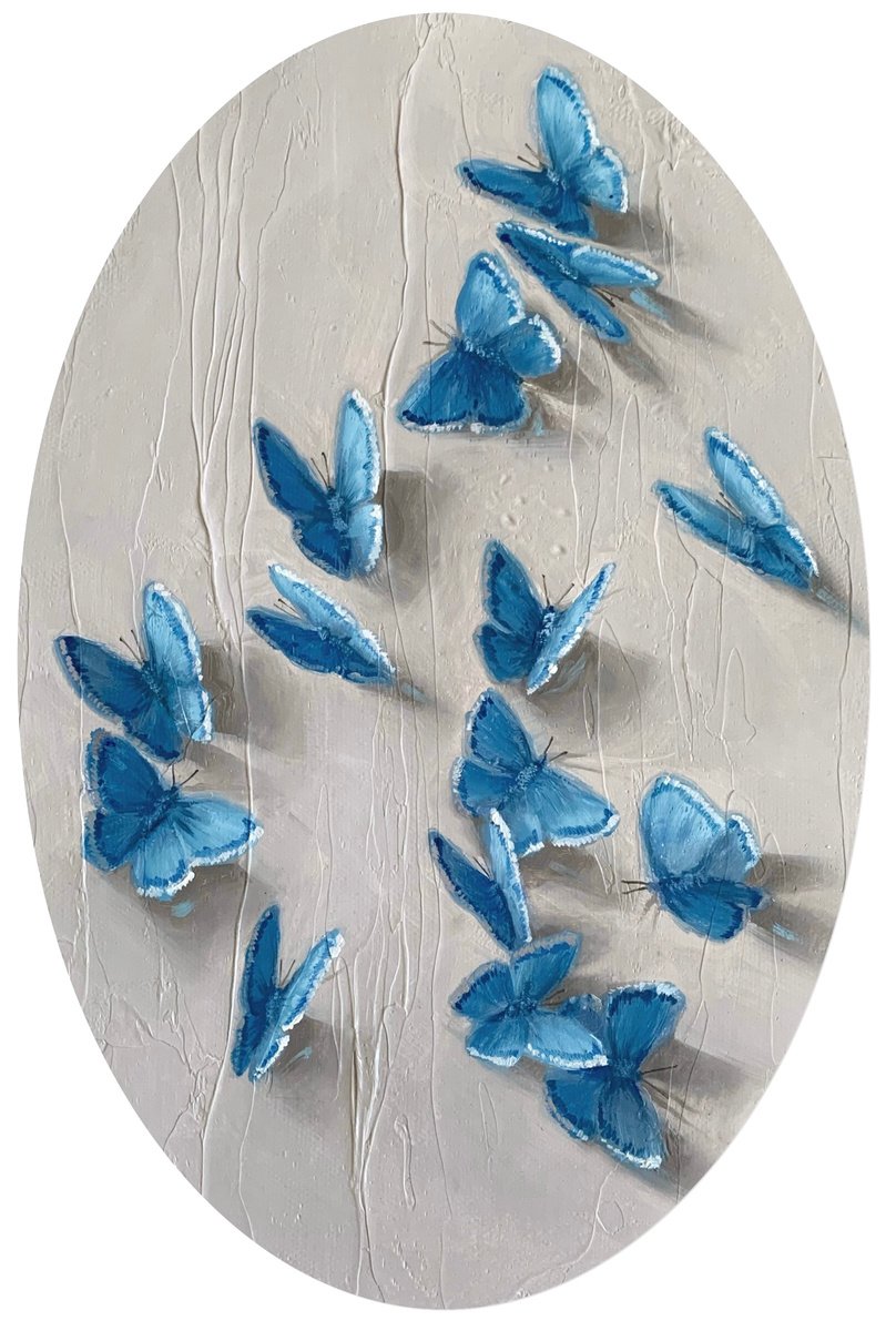 Blue butterflies by Alina Marsovna