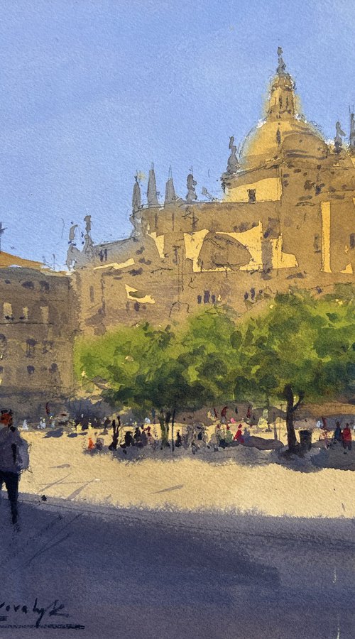 Plaza Mayor in Segovia by Andrii Kovalyk