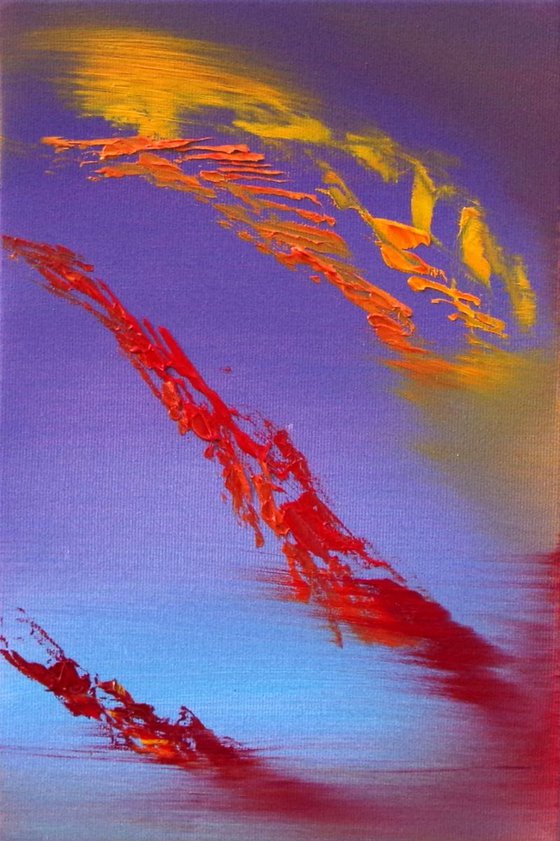 Renaissance,  Full Series  - Triptych n° 3 Paintings, Original abstract, oil on canvas