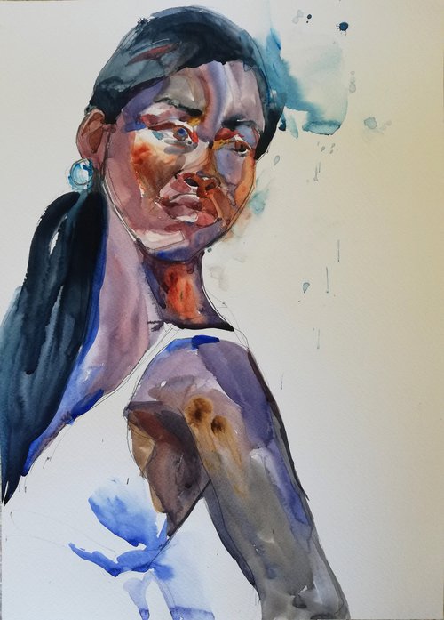 Blue Earring by Jelena Djokic