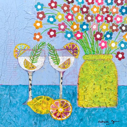 Late Afternoon G&T by Nathalie Pymm Art