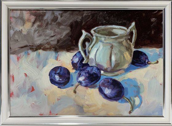 Still  life with plums.