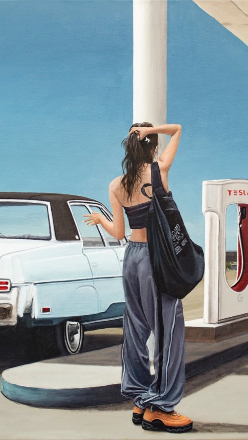 Ups, Tesla!.. by Nataliya Bagatskaya