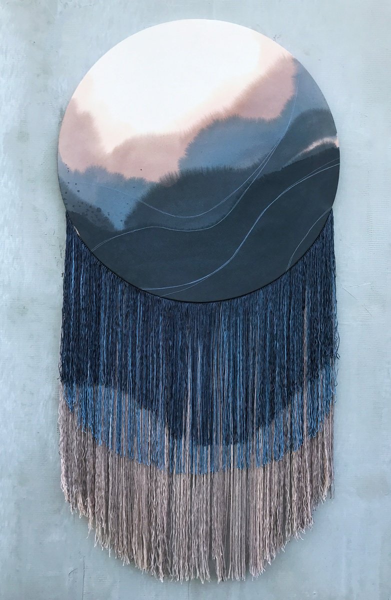 Organic Landscape Painting By Olya Tereschuk, 31 X 31", Armonia (With The Fringe), Original Artwork