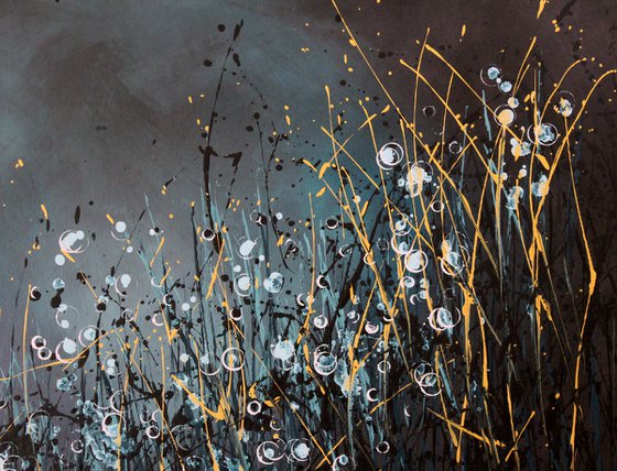 Notturno Regale #4  - Large original abstract floral landscape