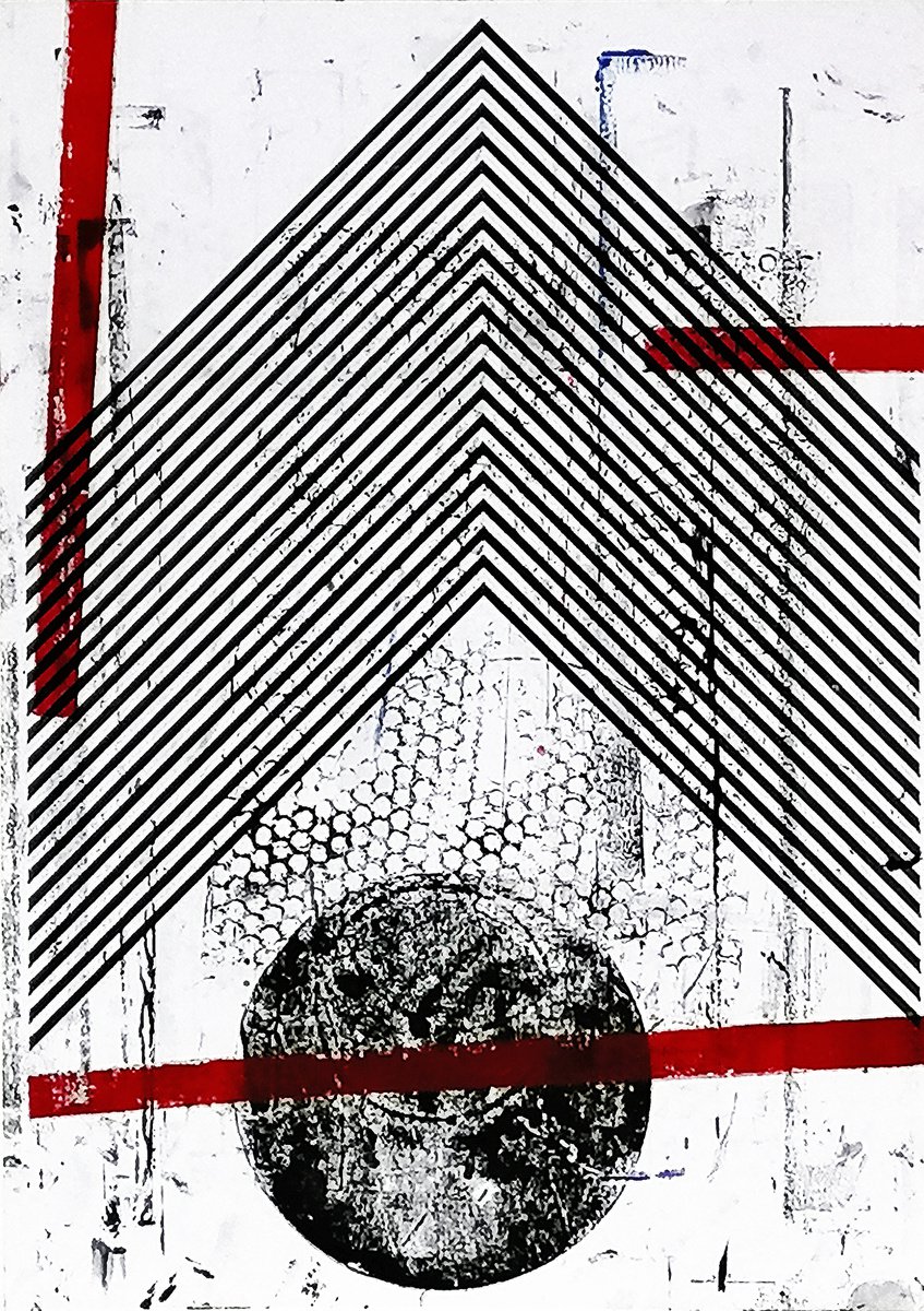 Abstract Collage By Petr Strnad, 11 X 14", Formation 1., Original Artwork