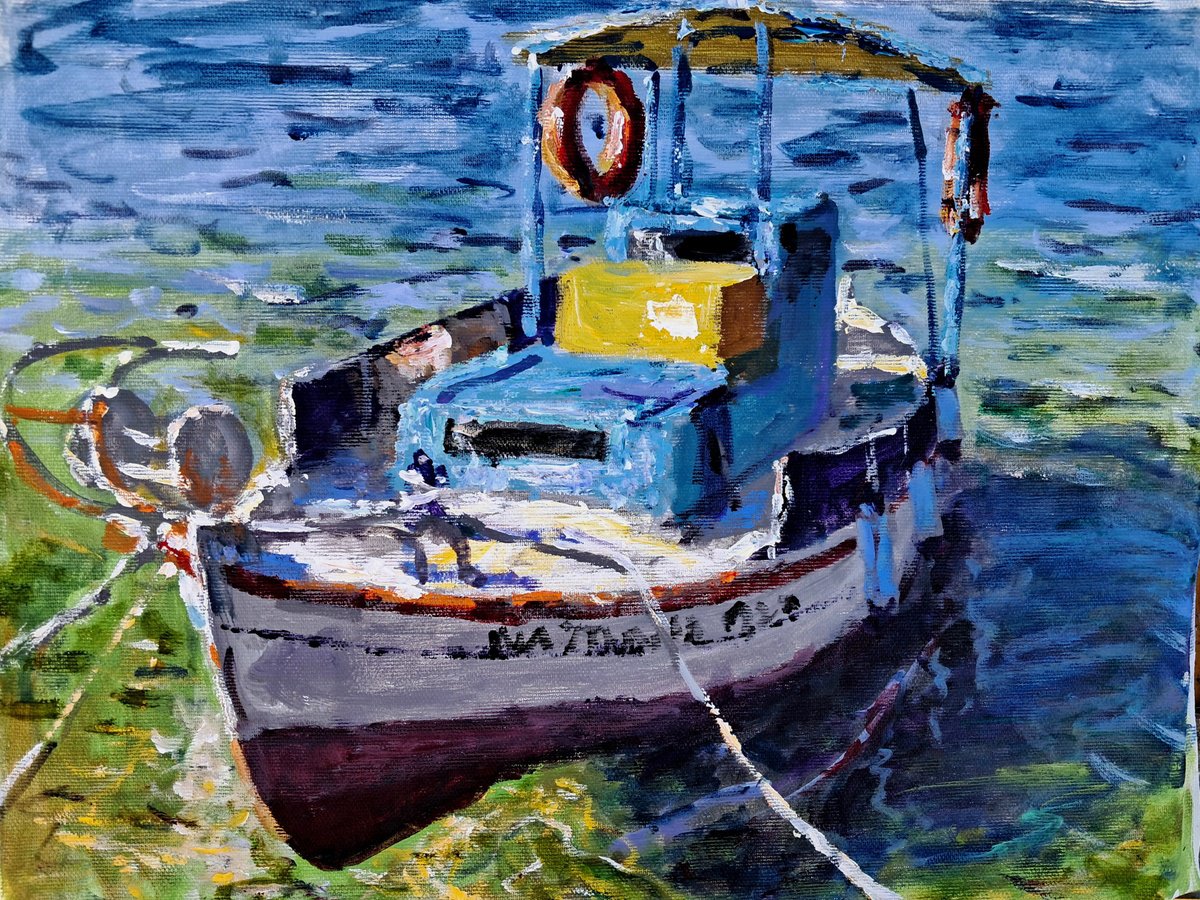  Old Wooden Boat By Dimitris Voyiazoglou, 20 X 17, Artwork For Sale On Artfinder