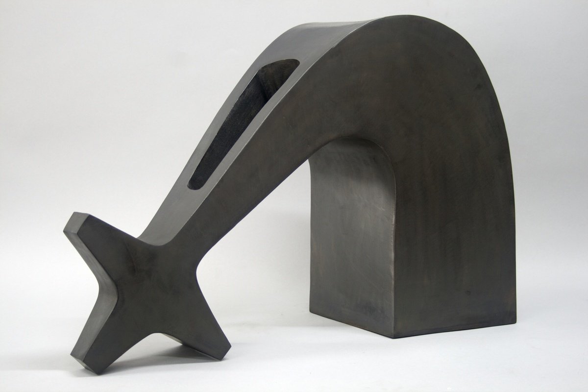 Geometric Abstract Sculpture By Roberto Canduela Luengo, 22 X 15", Orante 2, Original Artwork