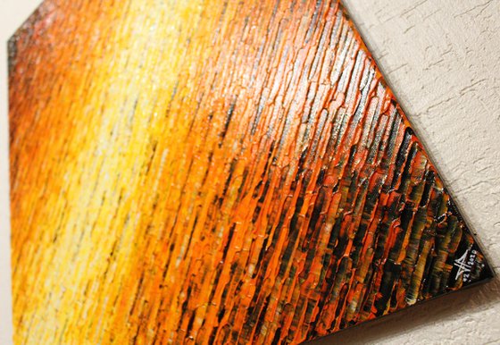 White orange knife texture