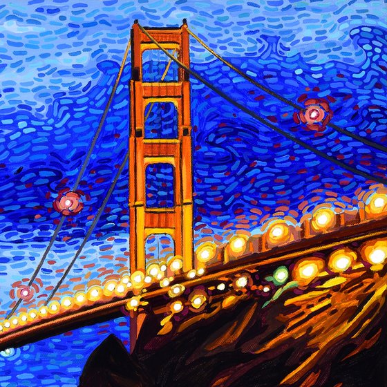 Golden Gate Bridge At Night