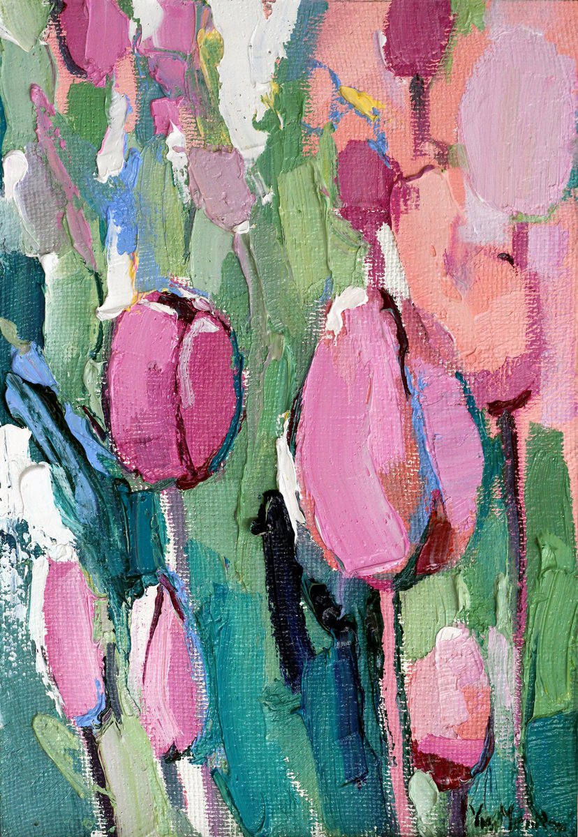 Pink tulip by Yuliia Meniailova