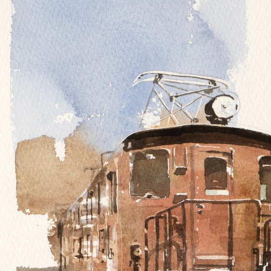Electric Locomotive EF52/20x30cm Sketch