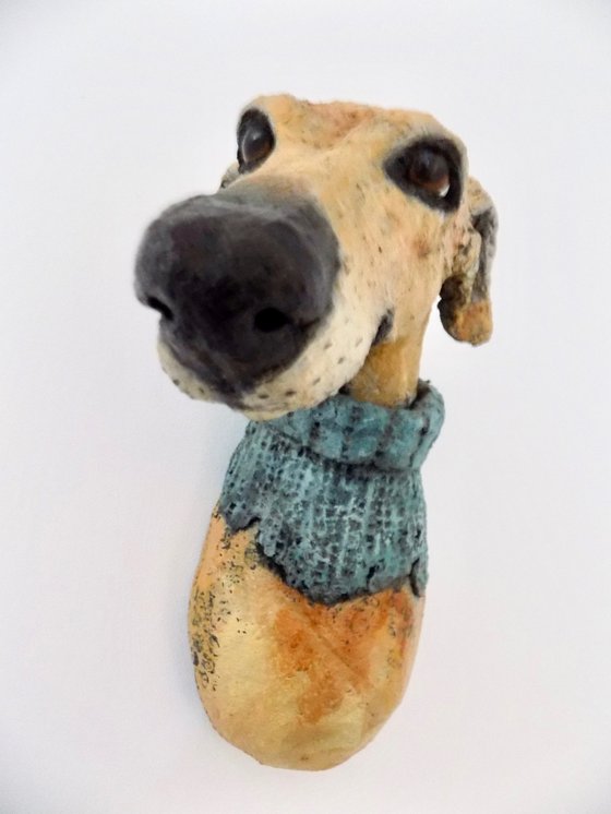 Greyhound sculpture called Chester