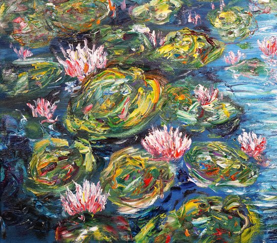 Magical Water Lilies C 1 / Oil