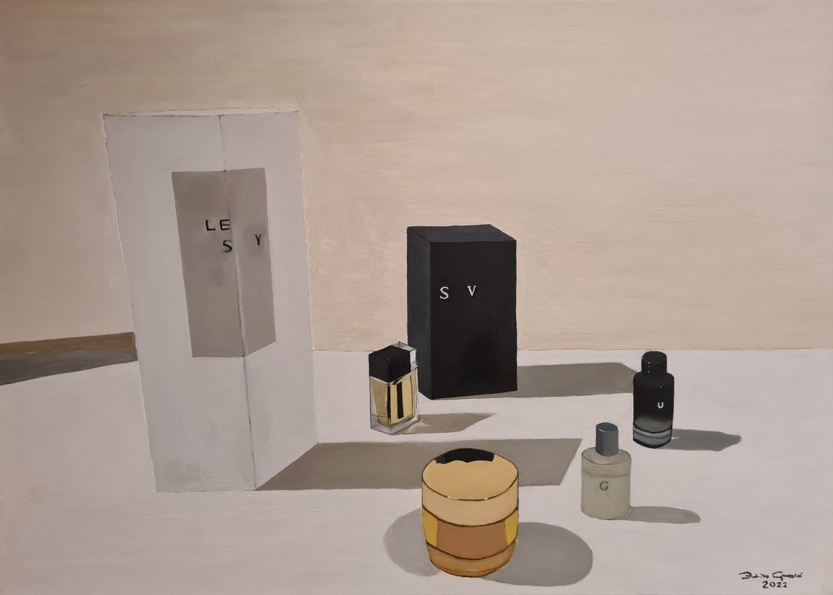 Photorealistic Still Life Oil Painting By Federico Grazzini, 28 X 20, Scent, Original Artwork