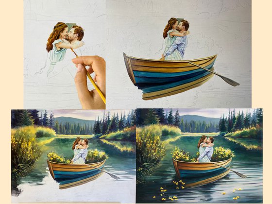 Custom oil portrait from photo