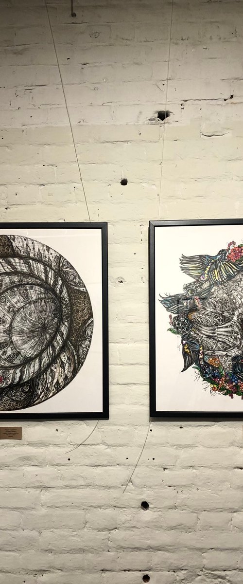 Birds&Berries Diptych by Maria Susarenko