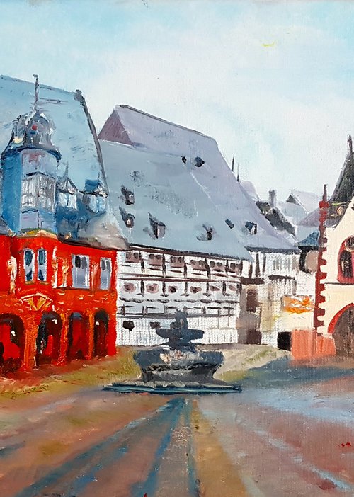 Historical marketplace of a small German town by Kathrin Flöge