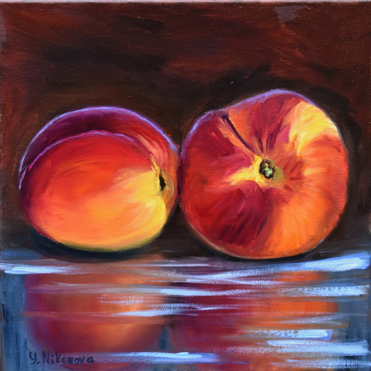 Two Peaches by Yulia Nikonova