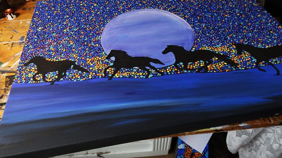 The horses blue moon