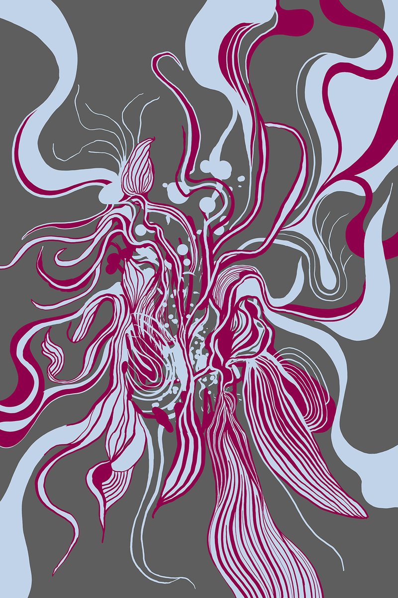 Abstract Botanical Giclee Print By Alasdair Willis, 16 X 23, Knotweed, Original Artwork