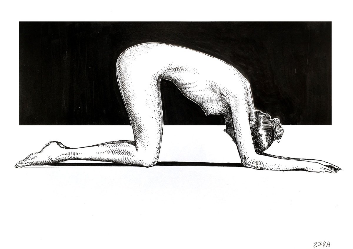 Portrait Ink Drawing By Dario Moschetta, 11 X 8, Portrait 278A.2020, Original Artwork