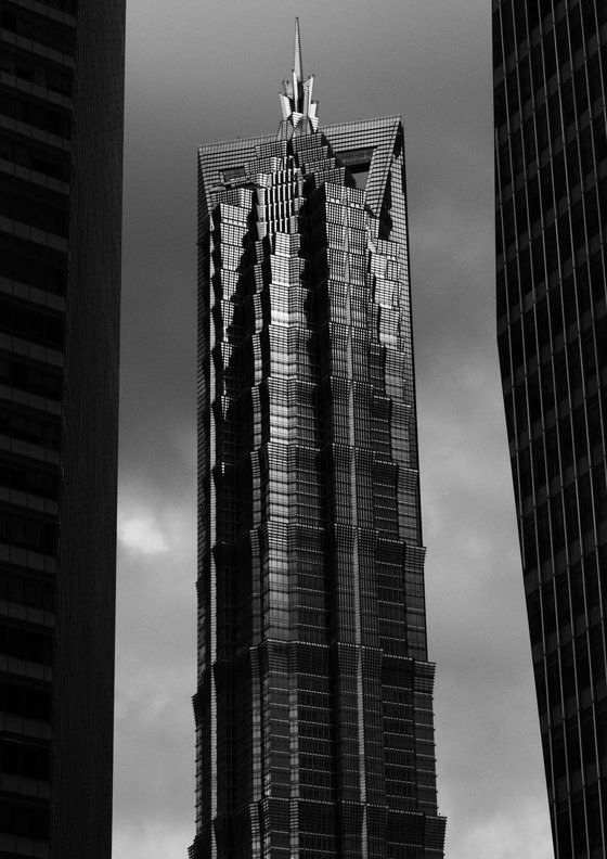 Jin Mao Tower, Shanghai, China [Framed; also available unframed]