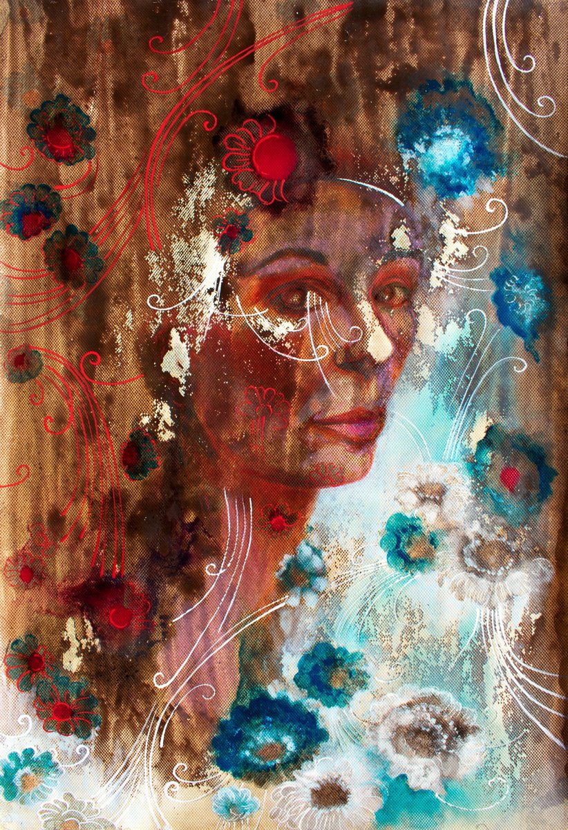 Portrait Oil Painting By Milena Nicosia, 25 X 35", Nadia, Original Artwork