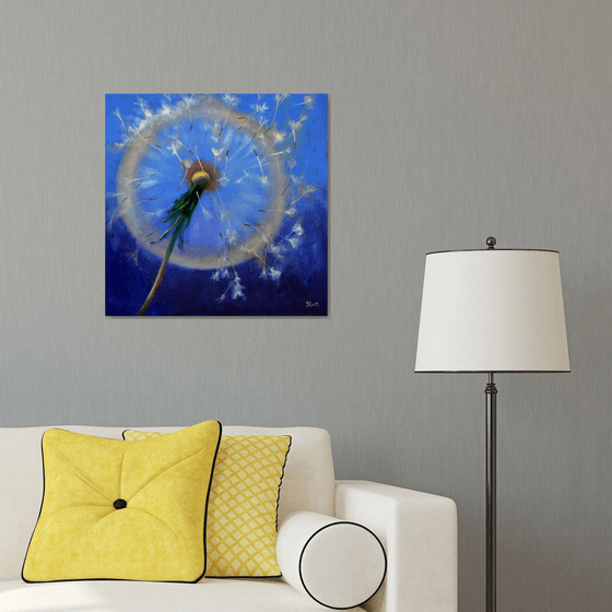 Dandelions in flight