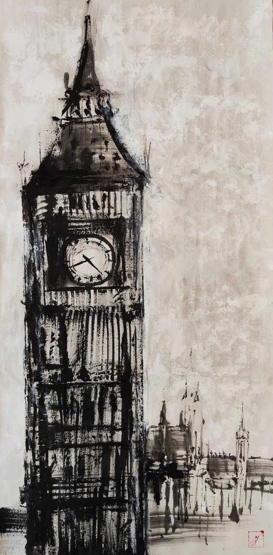 "Big Ben" - London Ink Landscape