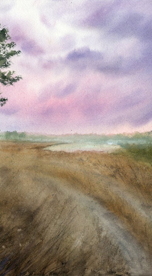 Watercolor landscape by Tetiana Koda