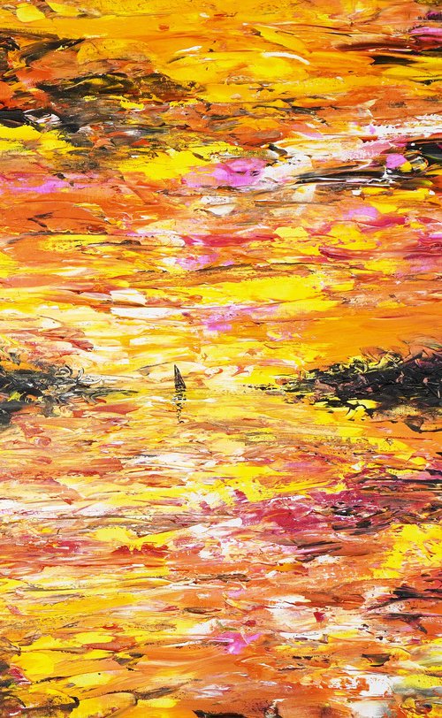 Romantic Sundown Sailing D 5 by Peter Nottrott