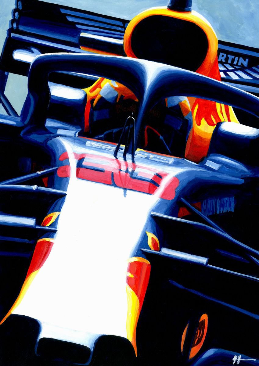 Max Verstappen | 2018 Austrian Gp Winner By Alex Stutchbury, 18 X 25, Artwork For Sale On Artfinder