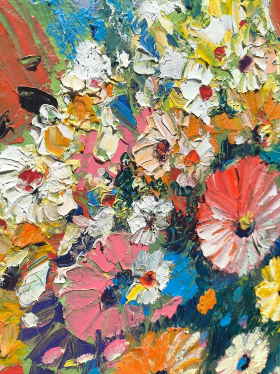 Wildflowers in a Basket