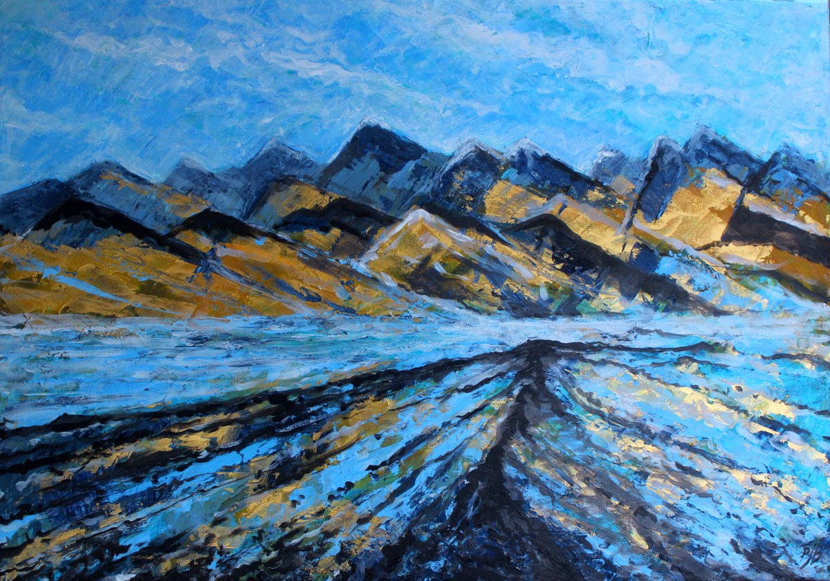  Blue Crevasse By Paul J Best, 39 X 28, Artwork For Sale On Artfinder