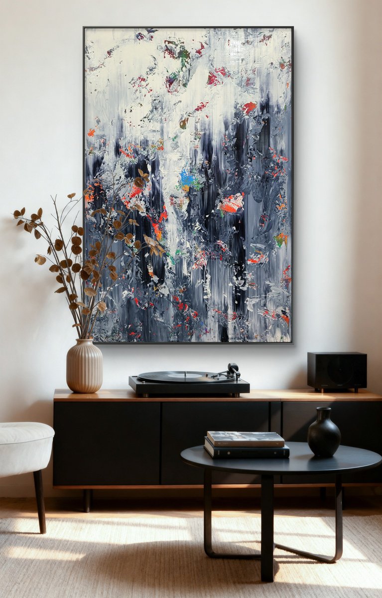 Abstract Acrylic Painting By Alex Senchenko, 39 X 59, Abstract 2405, Original Artwork