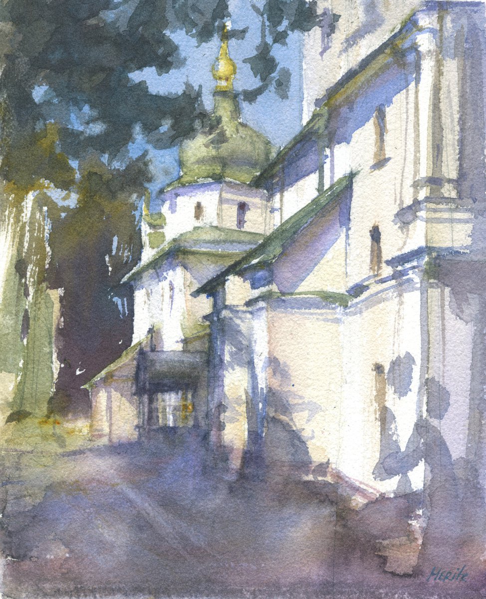 St. Sofia Cathedral in Kyiv by Merite Watercolour