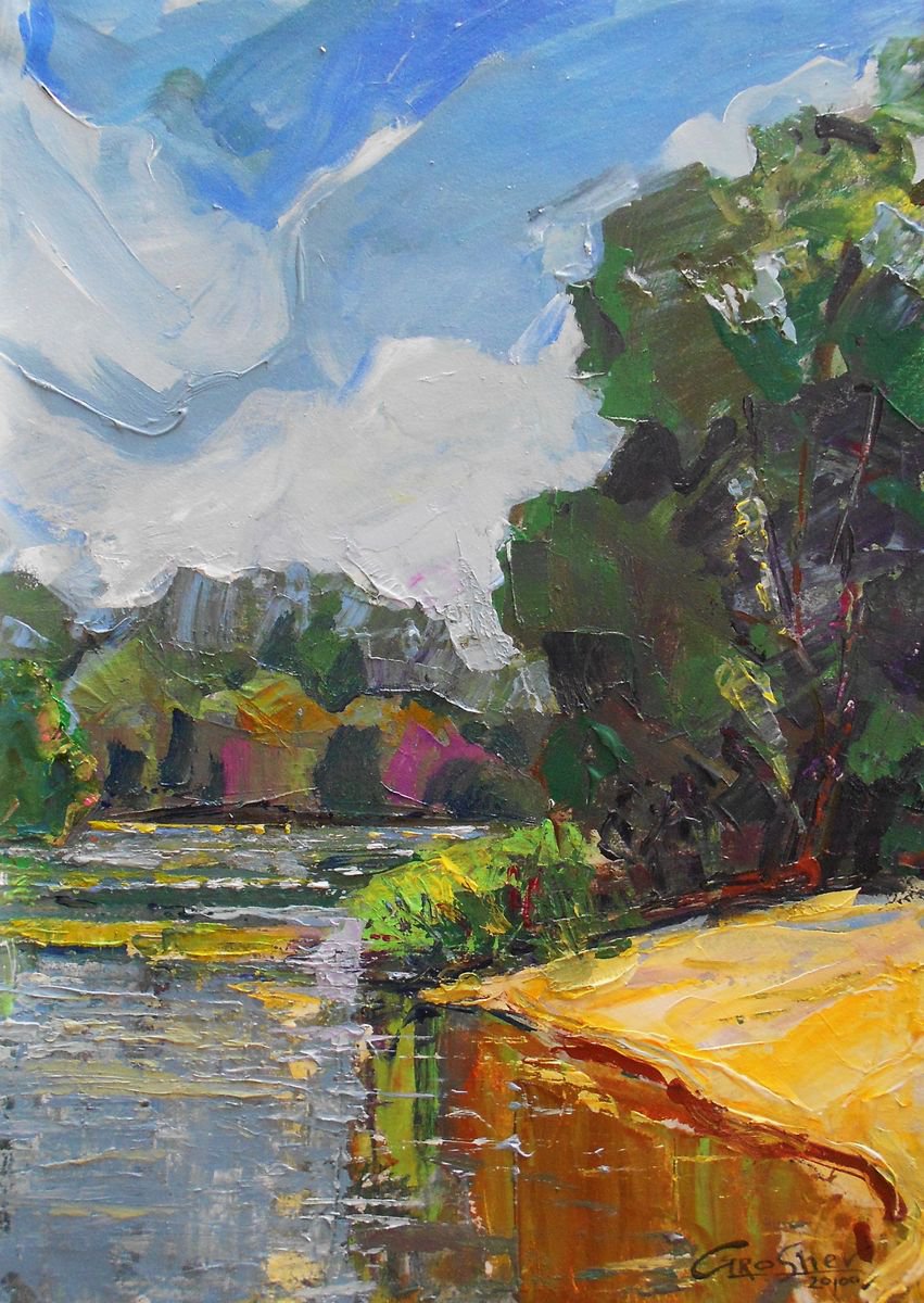 Pleiner - river beach by Viktor Groshev