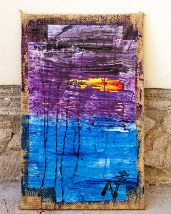 Recycled Art - Thunderstorm over sea IV