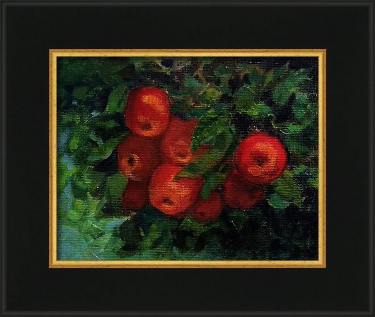 Apples On Branch Miniature Painting Still Life Artfinder